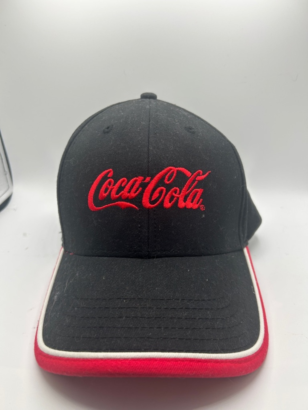 Coca-Cola Black Baseball Cap with Red Logo and Trim